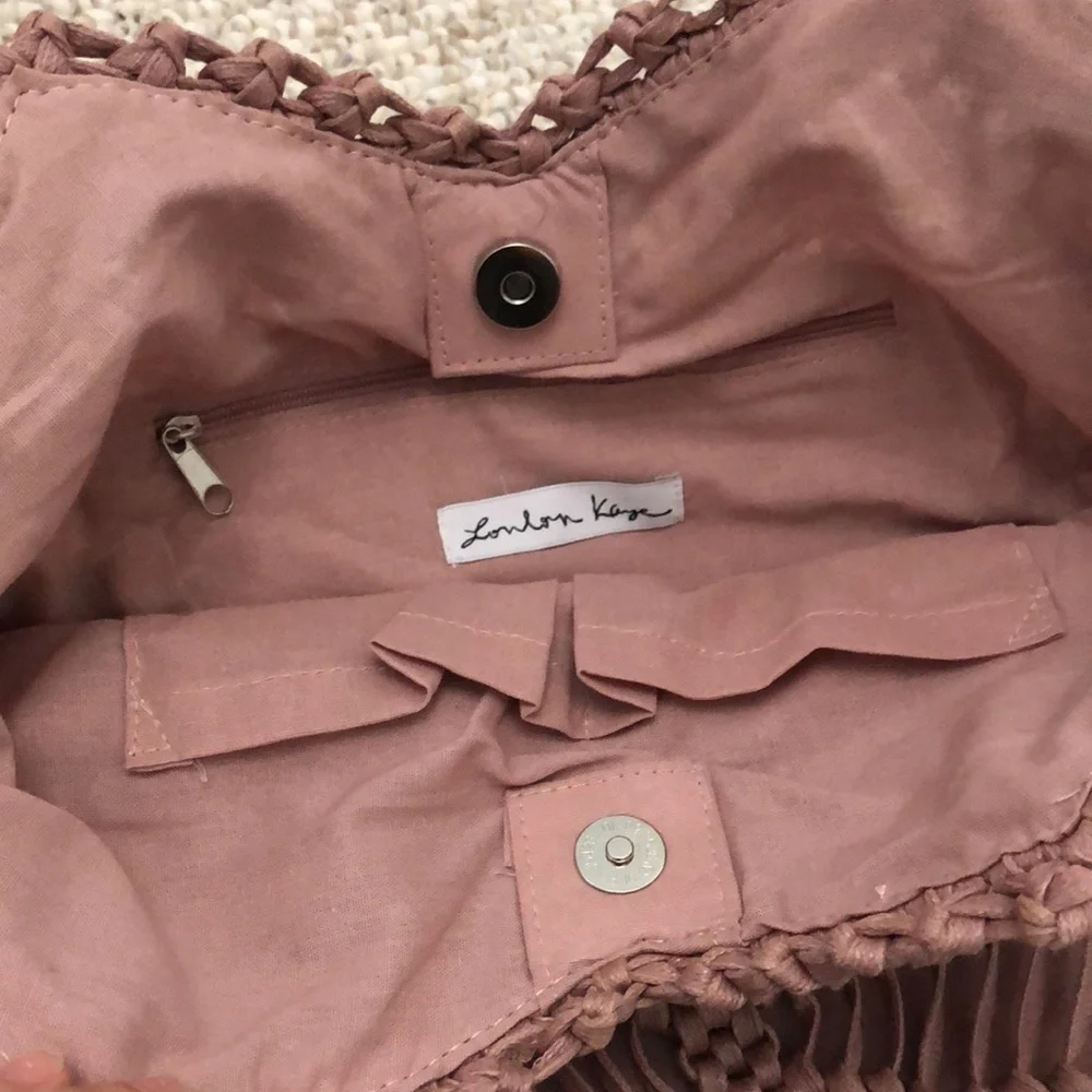 London Kaye Dusty Rose Hobo Bag - Picture 6 of 10